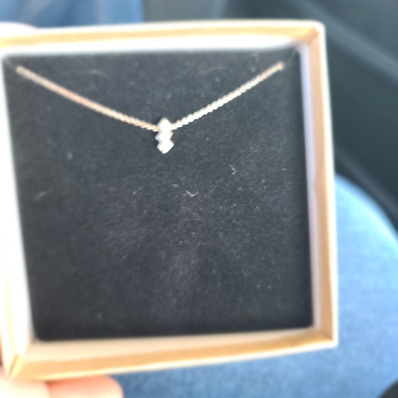 Per label,  Necklace 925 Sterling silver plated 16 - Picture 3 of 3